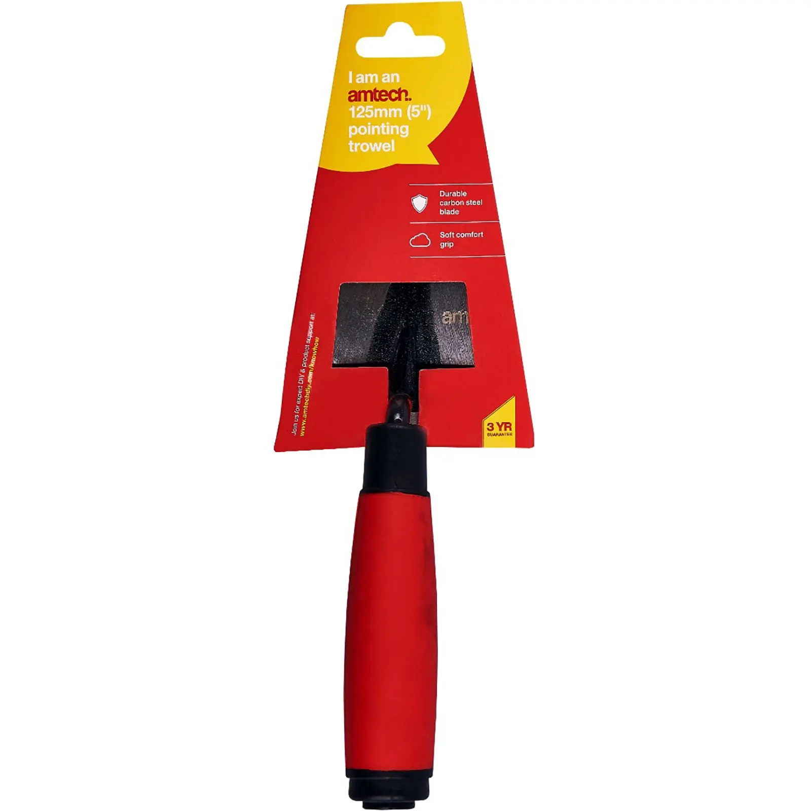 Amtech 125mm (5") Pointing Trowel with Soft Grip Handle - Image 3