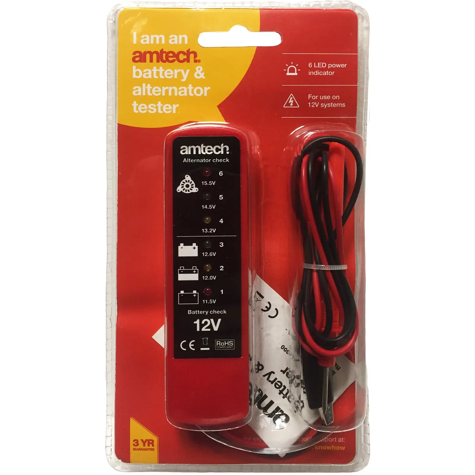 Amtech 12V Battery and Alternator Tester