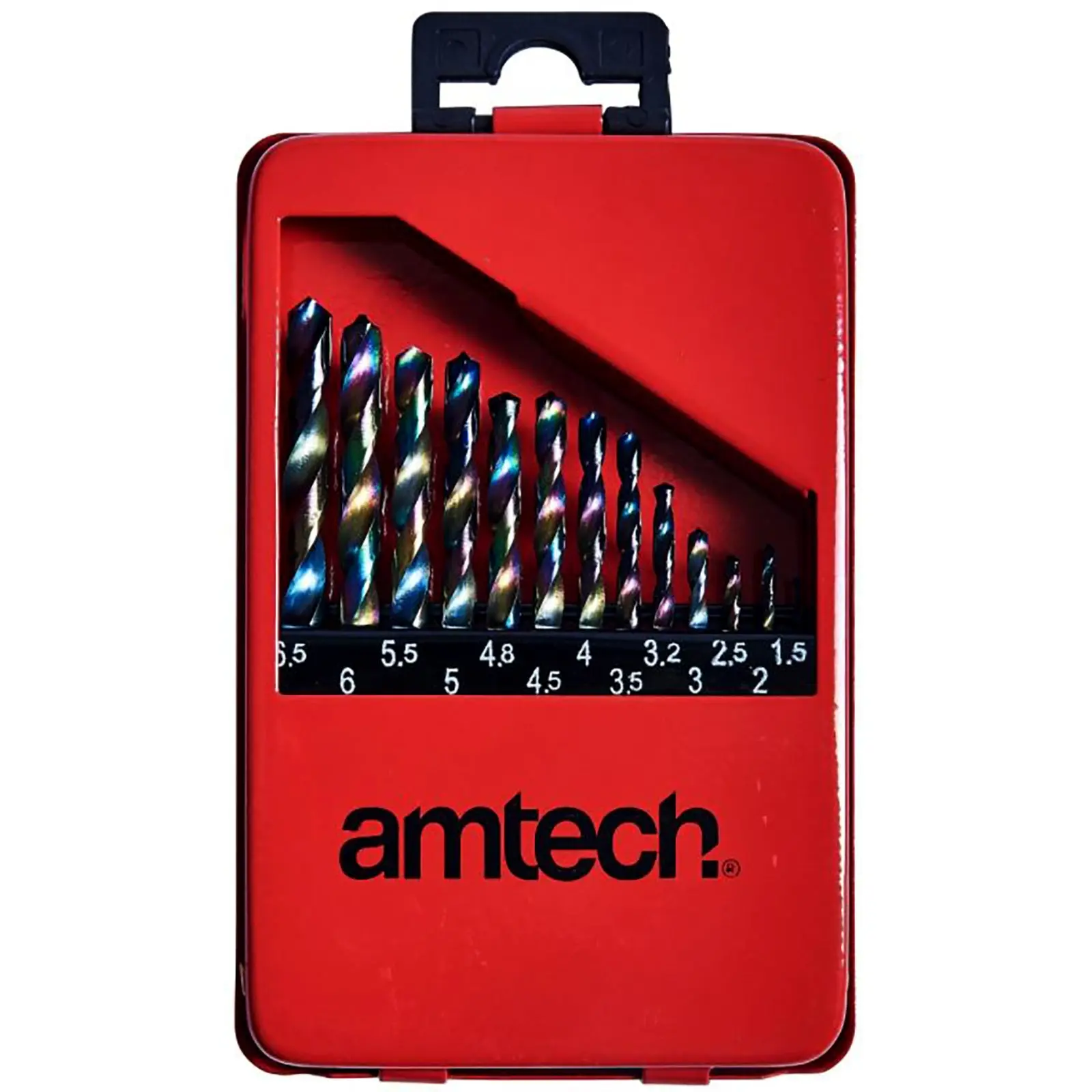 Amtech HSS Titanium Nitride Coated Drill Bit Set 1.5-6.5mm Metal Wood 13pc - Image 2
