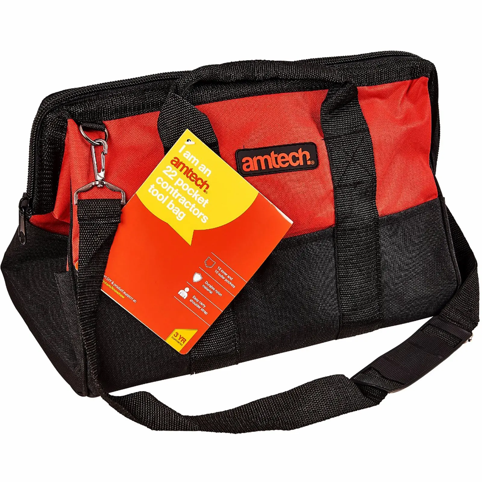 Amtech 22 Pocket Contractors Holdall Tool Bag - Image 3