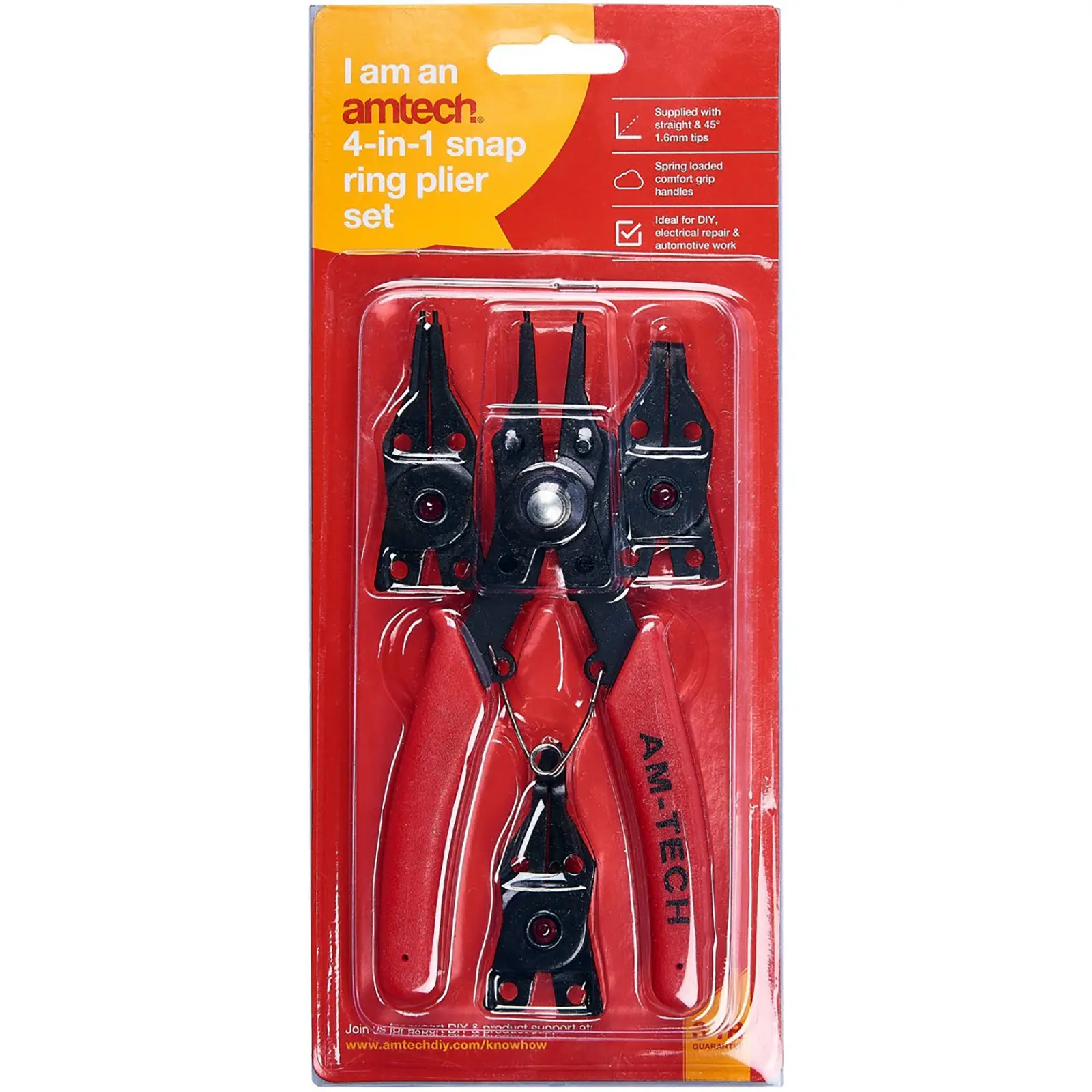 Amtech 4 in 1 Circlip Plier Set Snap Ring - Image 3