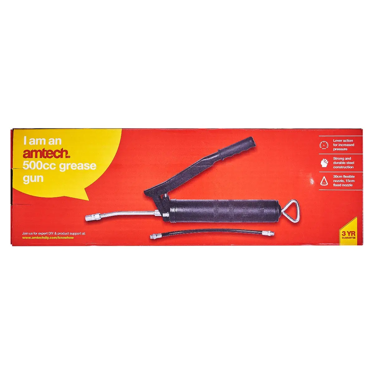 Amtech 500CC Grease Gun with 2 Delivery Hoses - Image 3