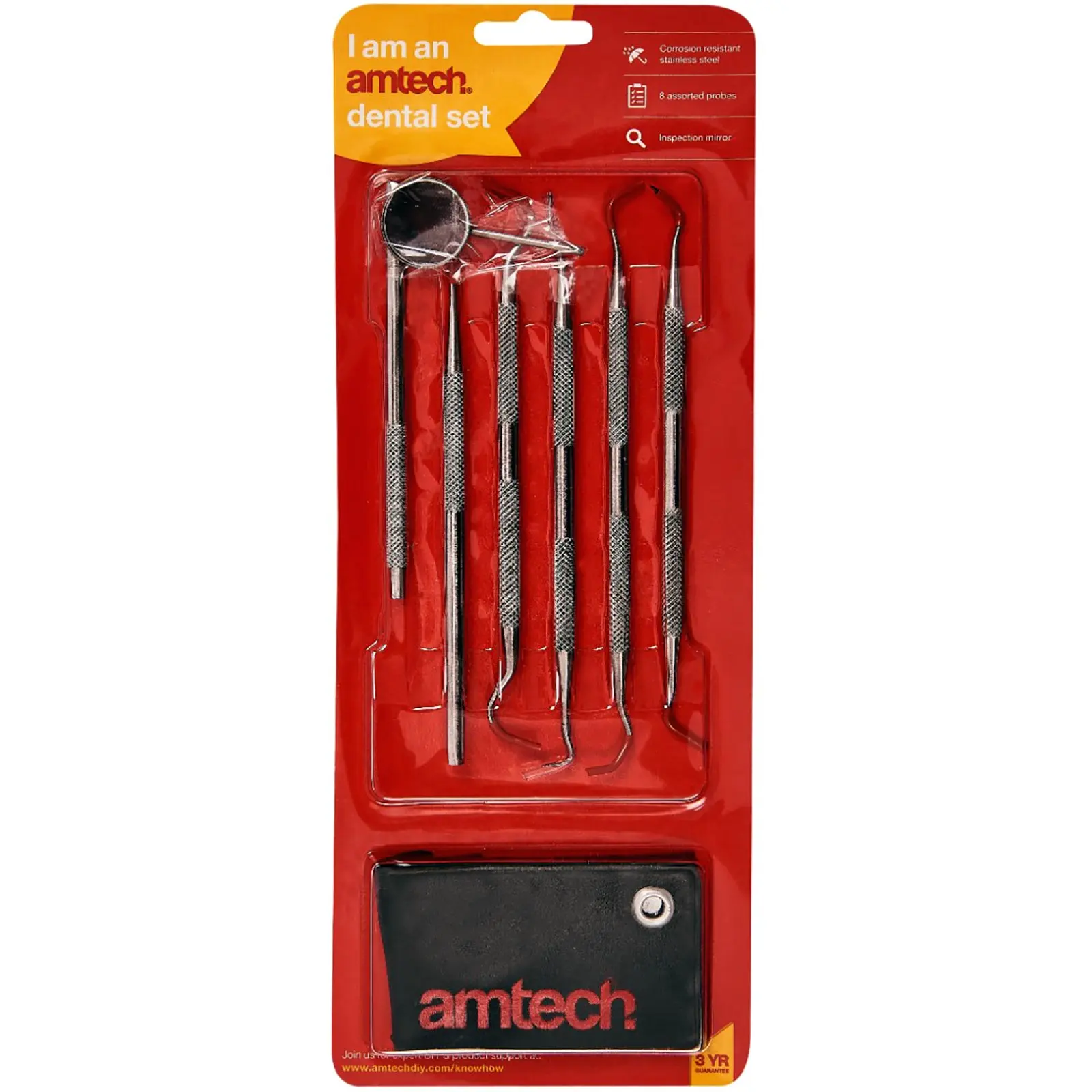Amtech 6 Piece Stainless Steel Dental Probe Set - Image 3
