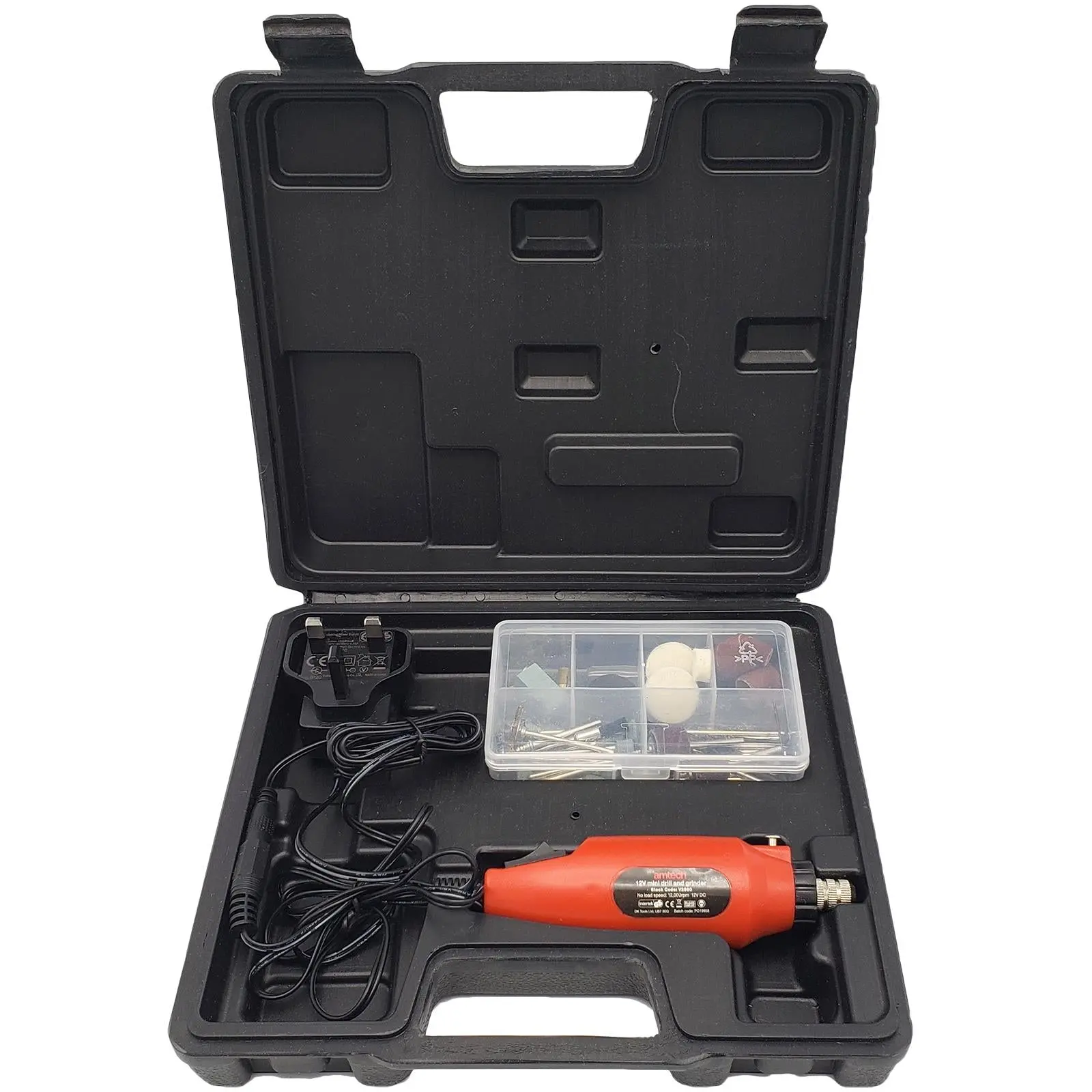 Amtech Mini Drill and Grinder Kit in Case 60 Piece - Image 3
