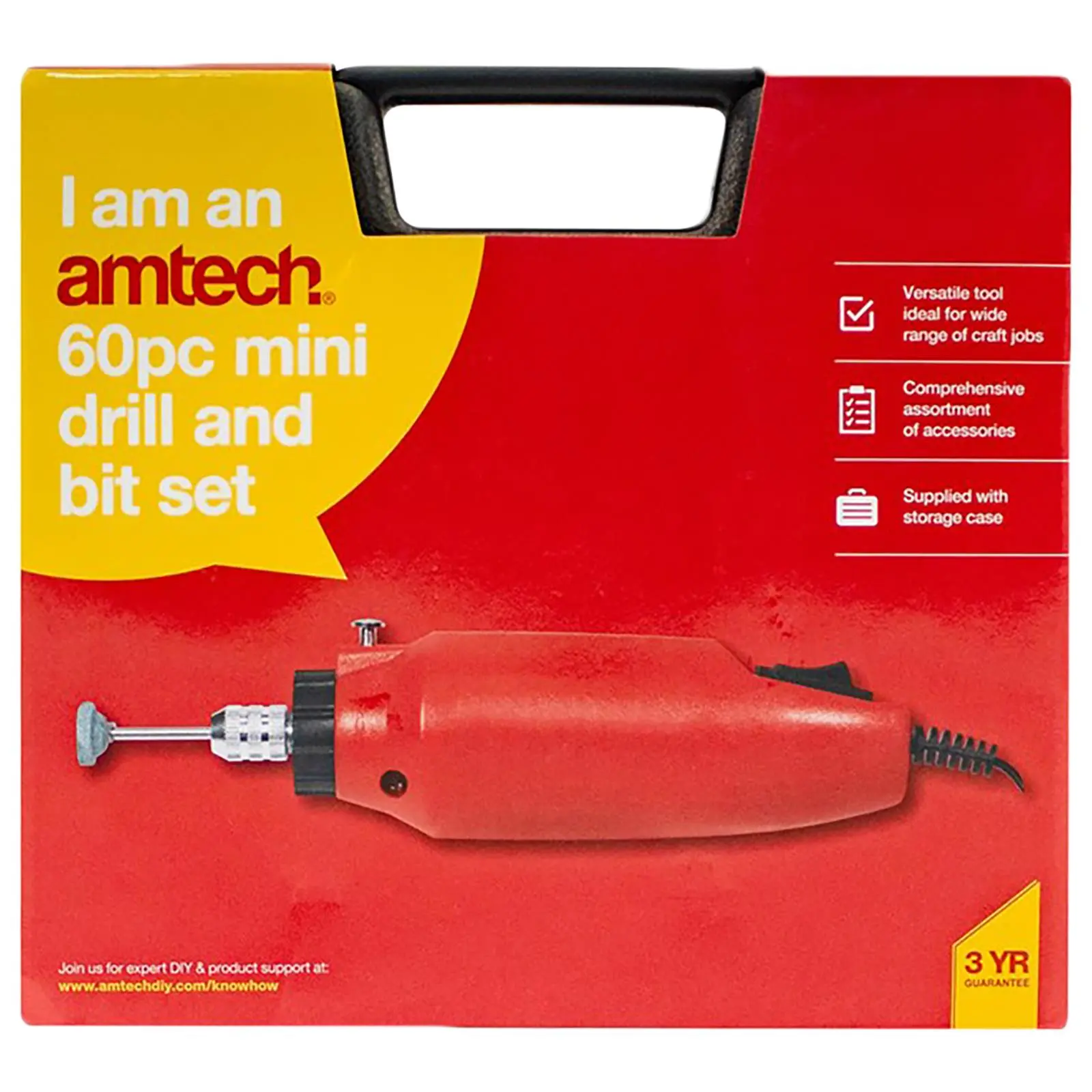 Amtech Mini Drill and Grinder Kit in Case 60 Piece - Image 4