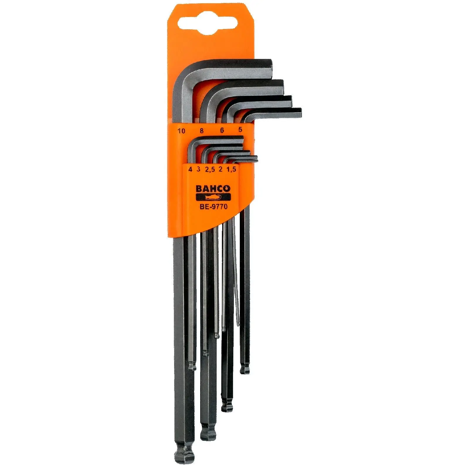 Bahco Hex Key Set 9 Piece 1.5mm-10mm Ball End - Image 3