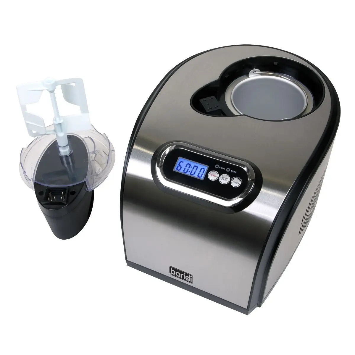 Baridi 1.5L Ice Cream, Gelato & Sorbet Machine with Fast-Freeze Compressor Cooling - Image 6