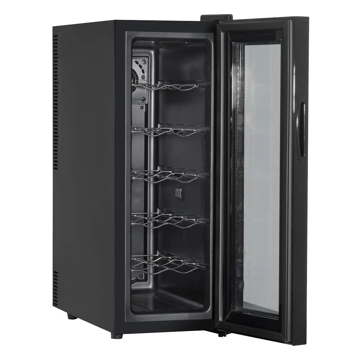 Baridi 12 Bottle Wine Cooler with Digital Touchscreen Controls & LED Light, Black - Image 11