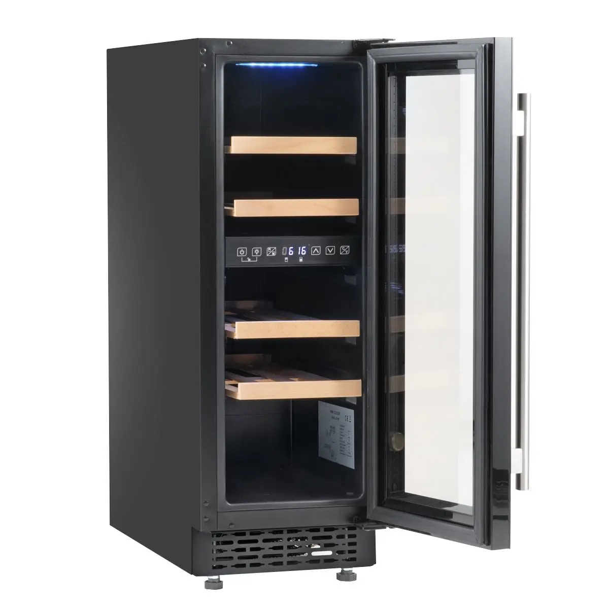 Baridi 17 Bottle Dual Zone Slim 30cm Wine Cooler, Touch Screen, Black - Image 10