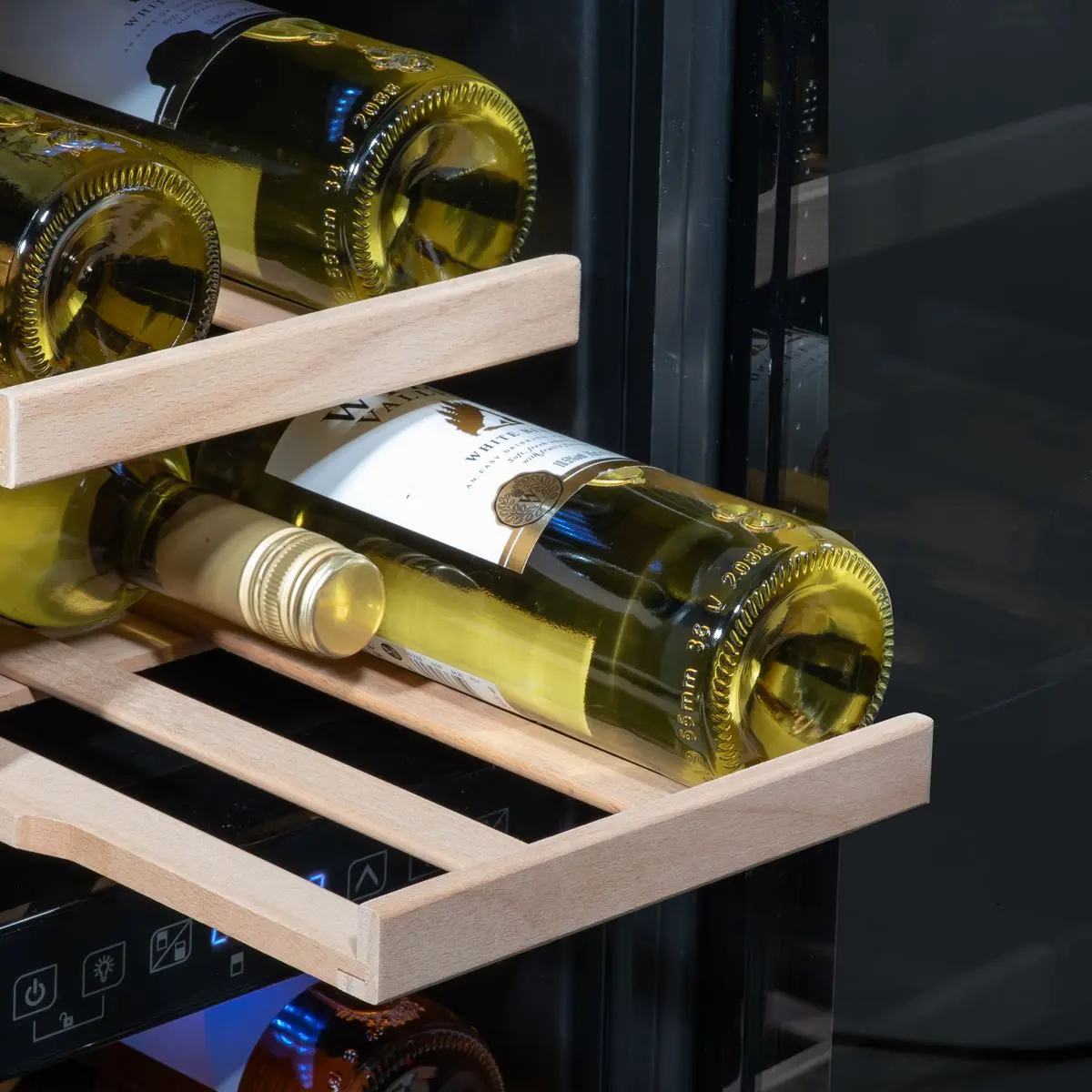 Baridi 17 Bottle Dual Zone Slim 30cm Wine Cooler, Touch Screen, Black - Image 3