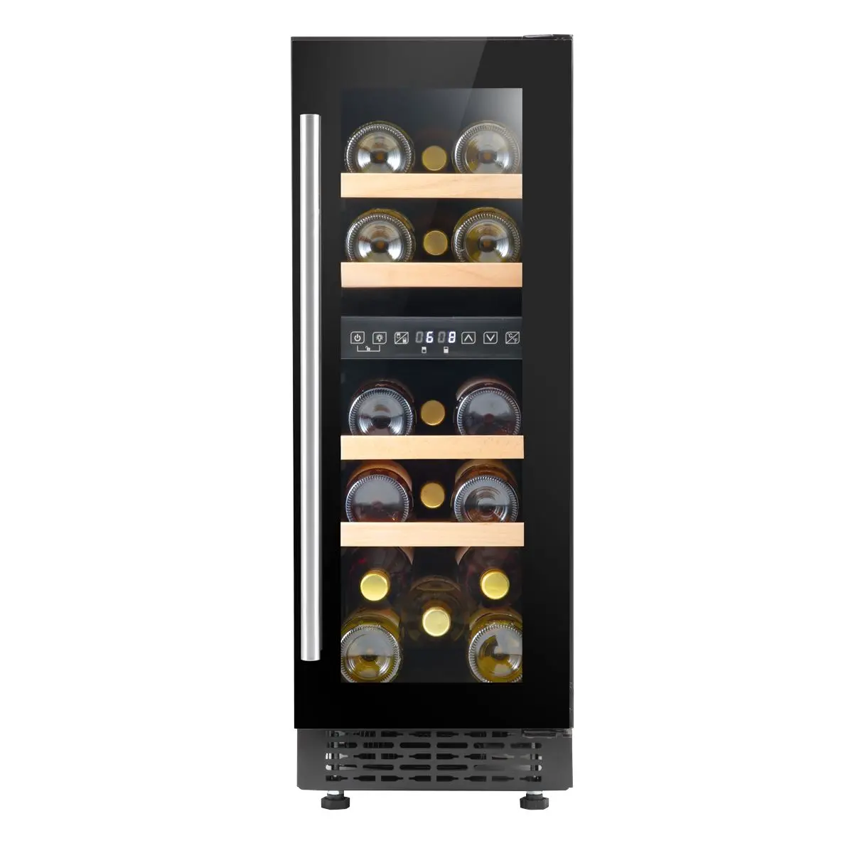 Baridi 17 Bottle Dual Zone Slim 30cm Wine Cooler, Touch Screen, Black - Image 6