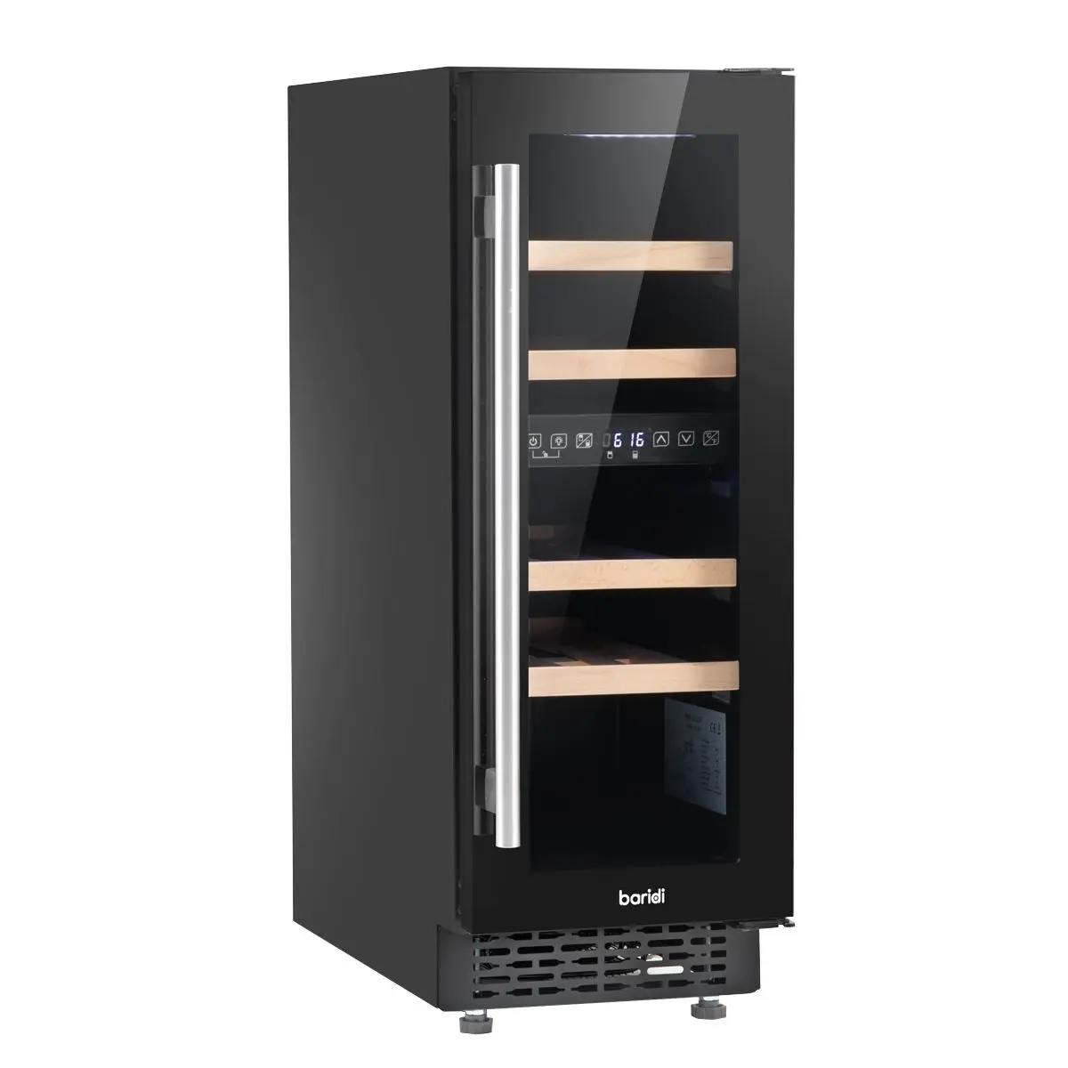 Baridi 17 Bottle Dual Zone Slim 30cm Wine Cooler, Touch Screen, Black - Image 8
