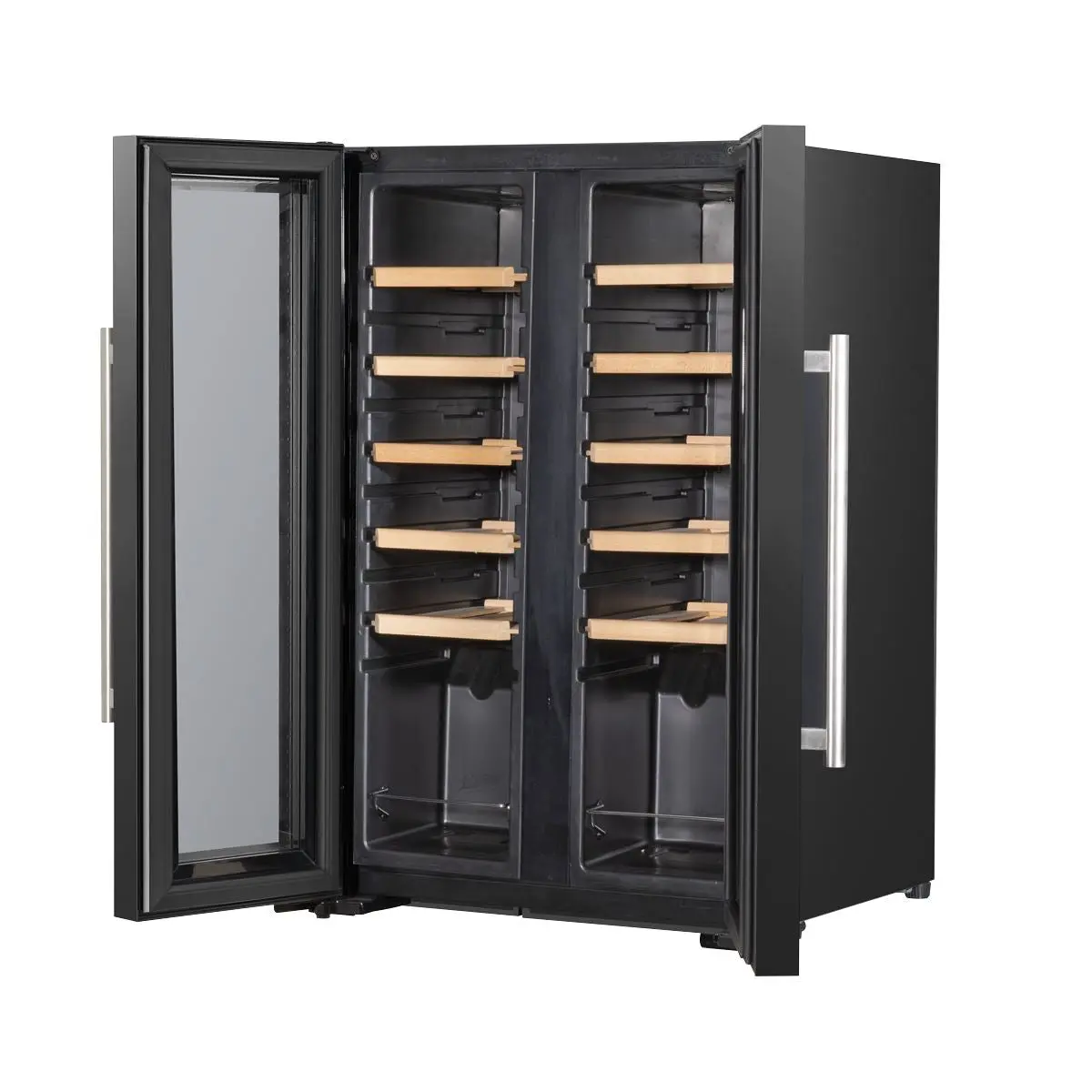 Baridi 24 Bottle Dual Zone Wine Cooler, Fridge, Touch Screen, LED Light Black and Mirror Glass Door - Image 3