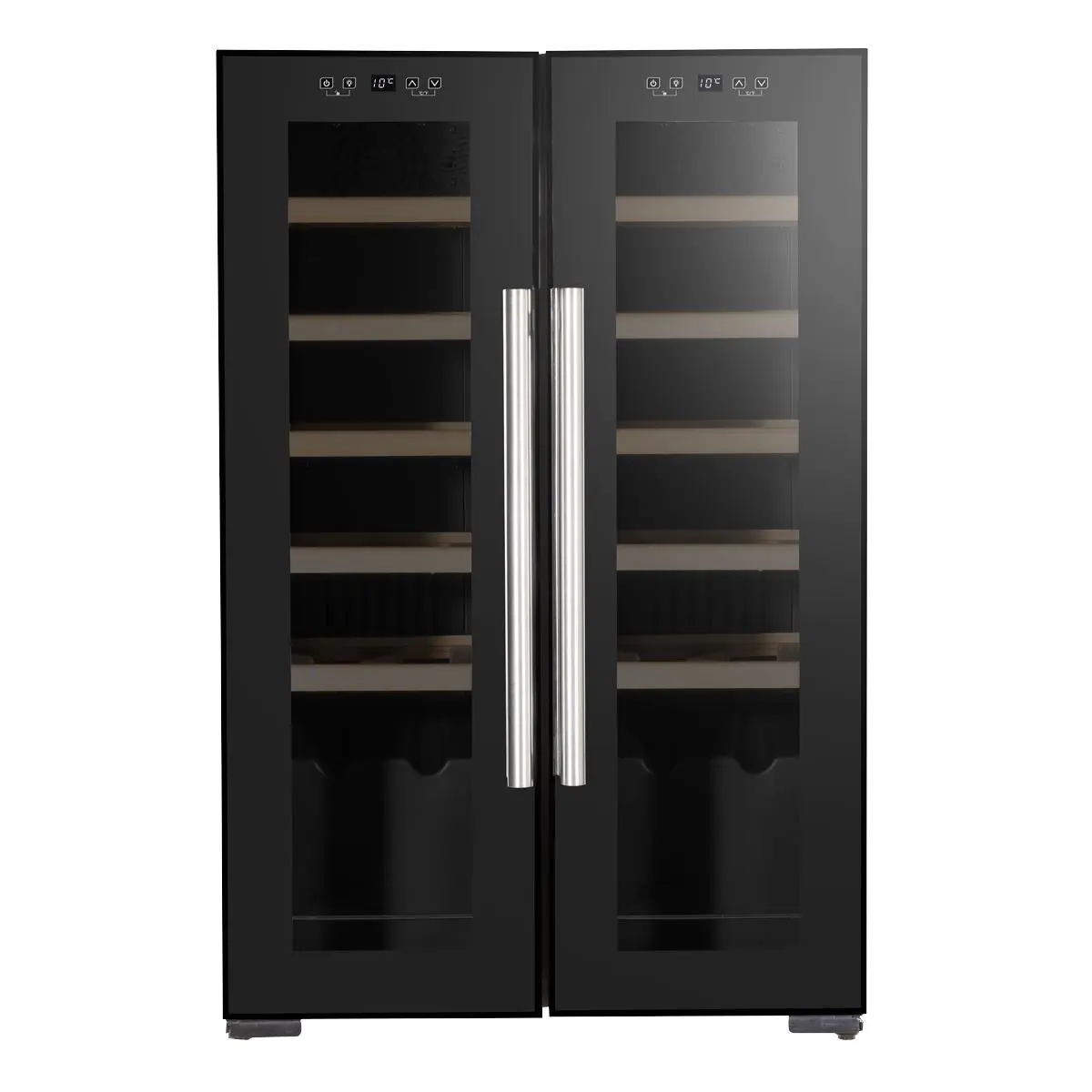 Baridi 24 Bottle Dual Zone Wine Cooler, Fridge, Touch Screen, LED Light Black and Mirror Glass Door - Image 6