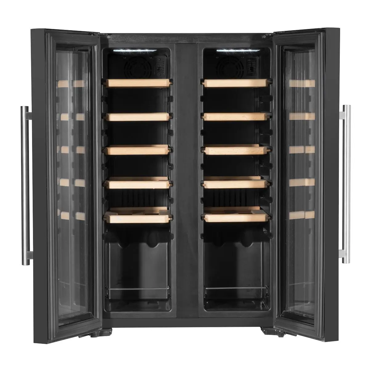 Baridi 24 Bottle Dual Zone Wine Cooler, Fridge, Touch Screen, LED Light Black and Mirror Glass Door - Image 8