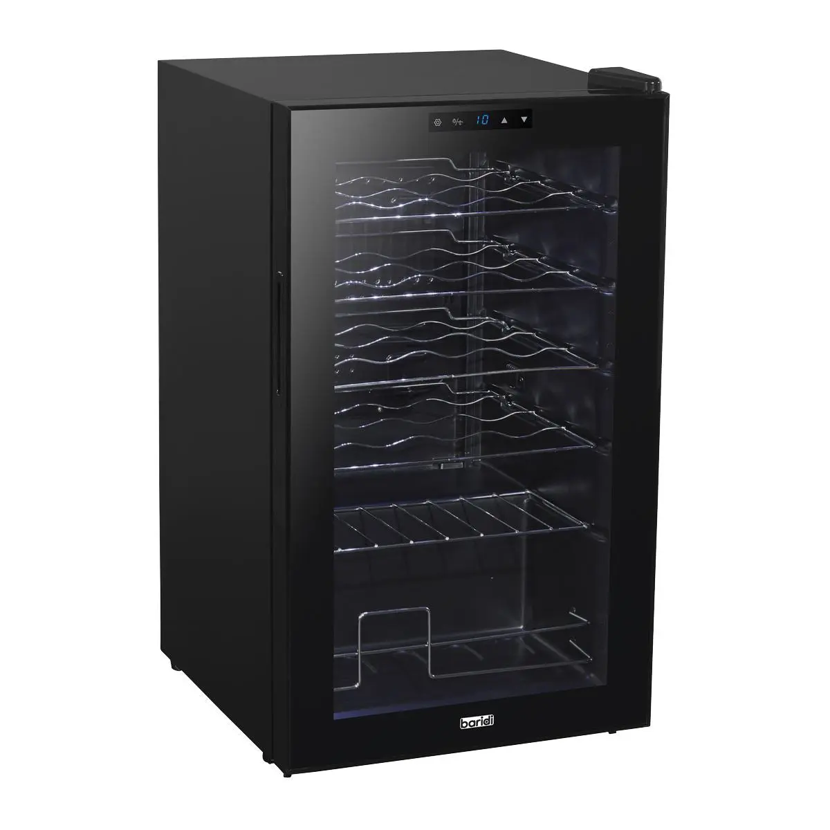 Baridi 24 Bottle Wine Fridge with Digital Touchscreen Controls & LED Light, Black