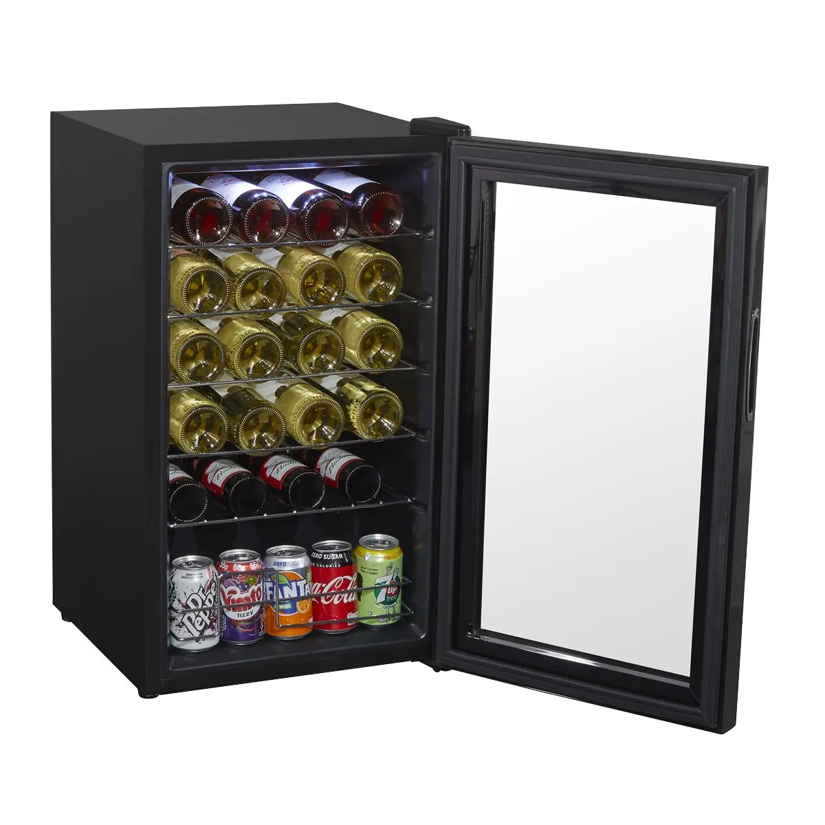 Baridi 24 Bottle Wine Fridge with Digital Touchscreen Controls & LED Light, Black - Image 5