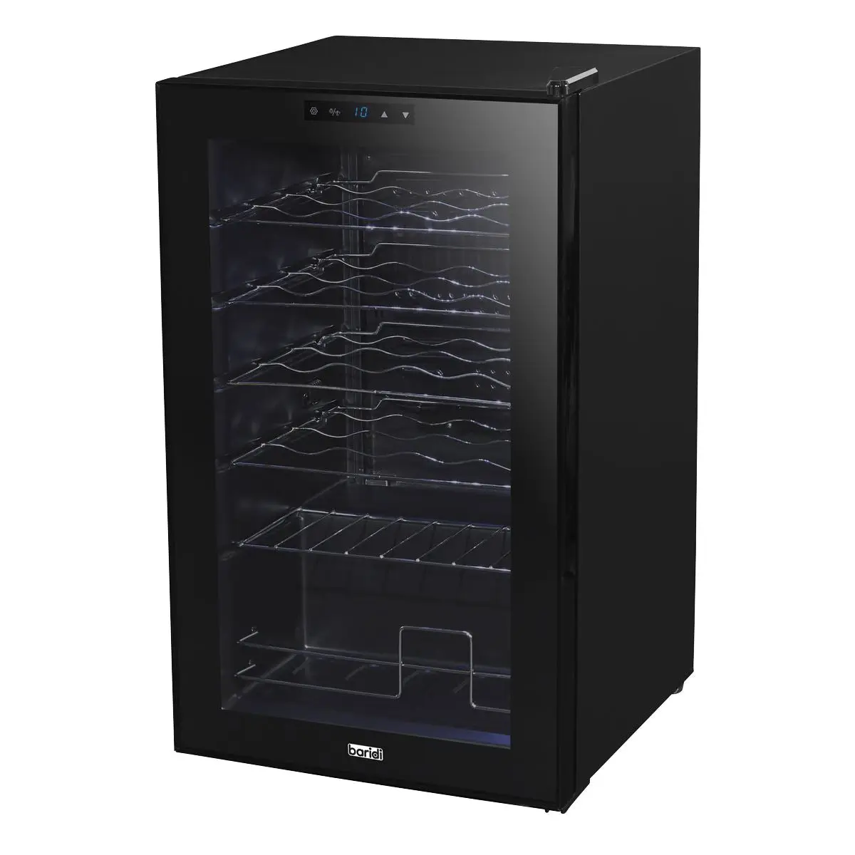 Baridi 24 Bottle Wine Fridge with Digital Touchscreen Controls & LED Light, Black - Image 7
