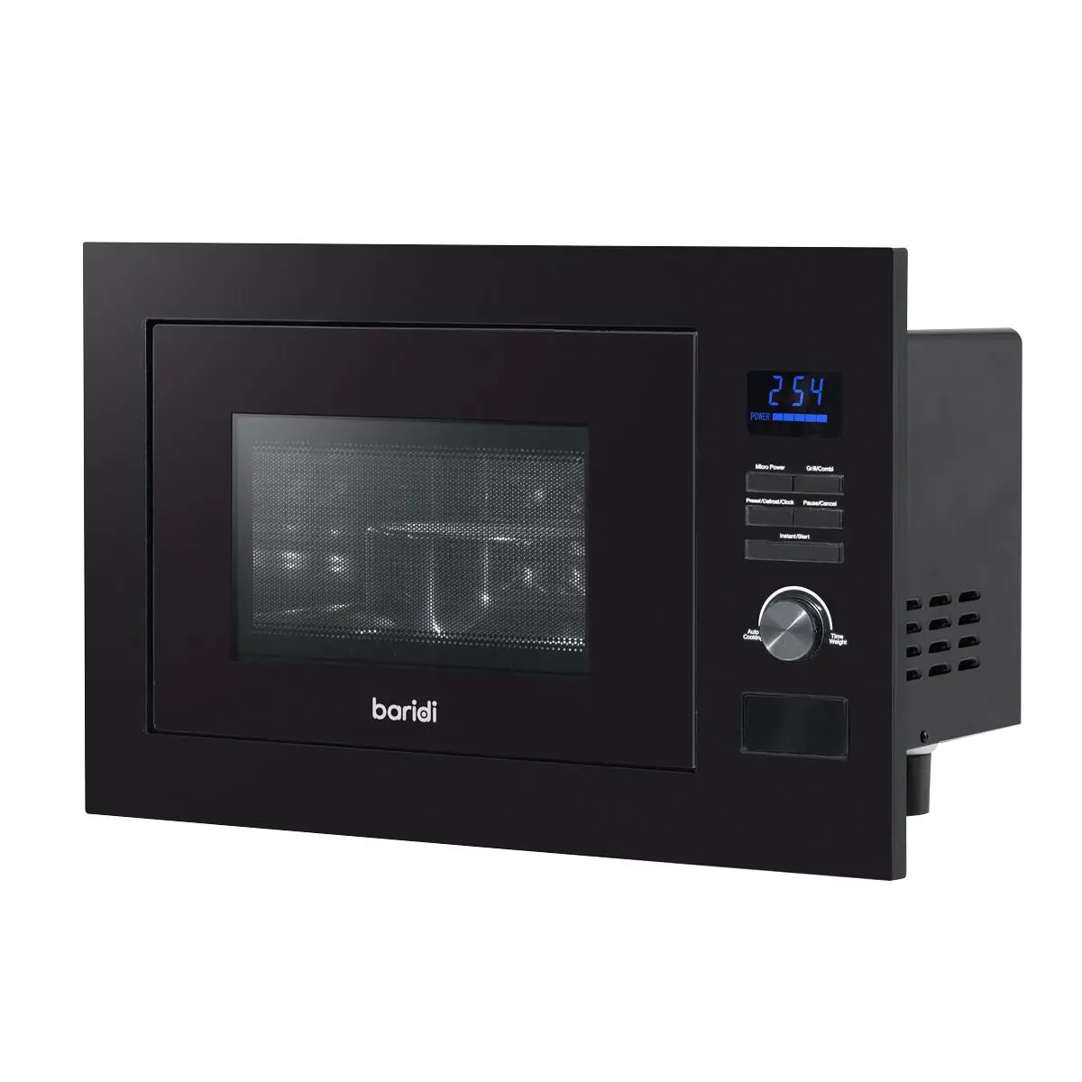 Baridi 25L Integrated Microwave Oven with Grill, 900W, Sensor Touch Controls, Black - Image 10