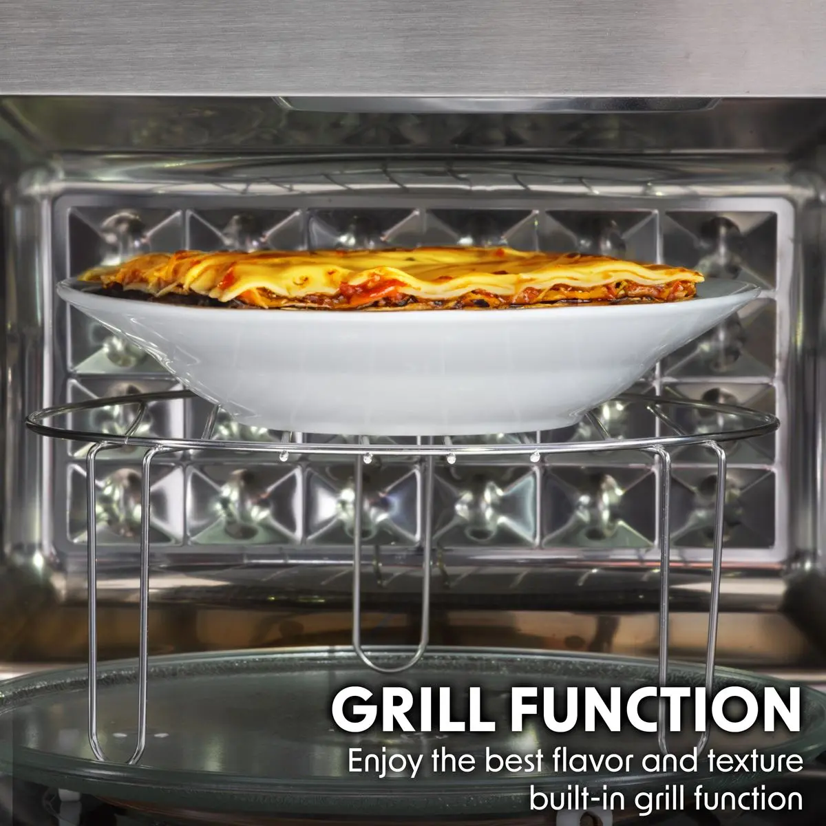 Baridi 25L Integrated Microwave Oven with Grill, 900W, Sensor Touch Controls, Black - Image 5