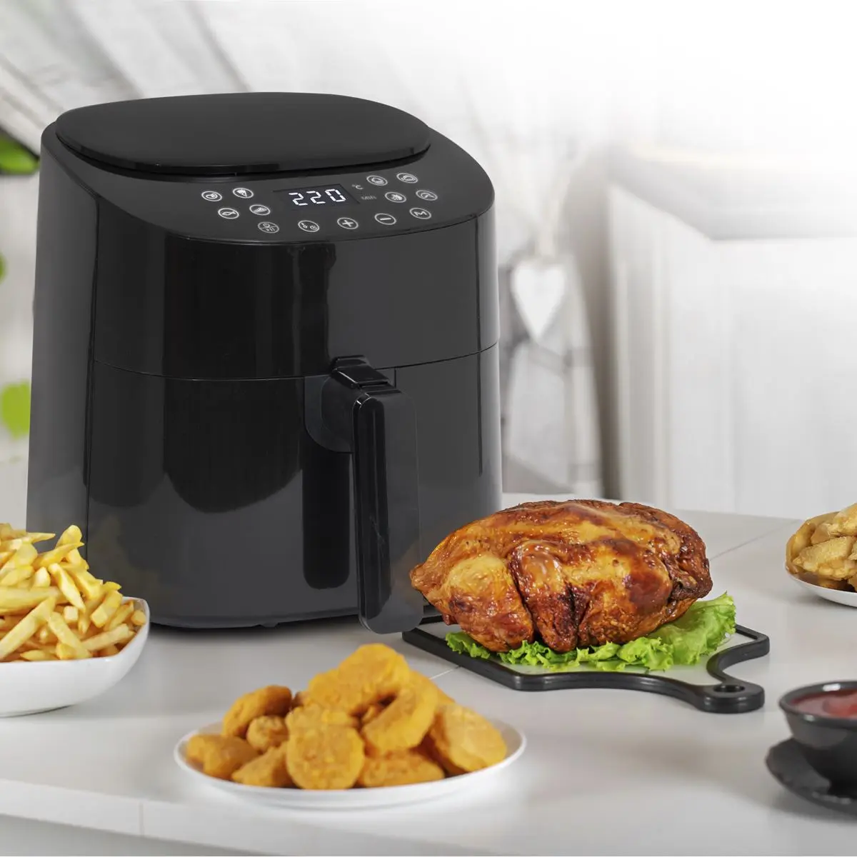 Baridi 3.5L Low Fat Air Fryer with Digital Rapid Air Oil Free Circulation System, 1300W, 8 Presets - Image 11