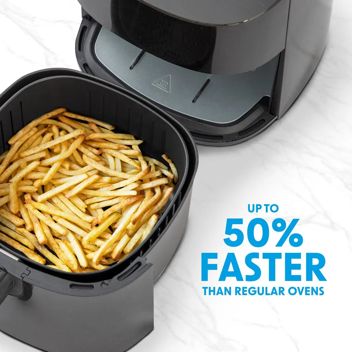 Baridi 3.5L Low Fat Air Fryer with Digital Rapid Air Oil Free Circulation System, 1300W, 8 Presets - Image 2
