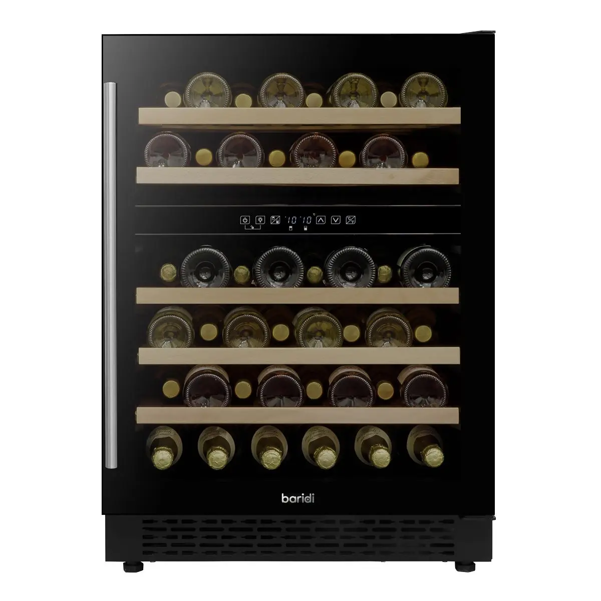 Baridi 46 Bottle Wine Cellar Fridge with Digital Touch Screen Controls, Black - Image 3