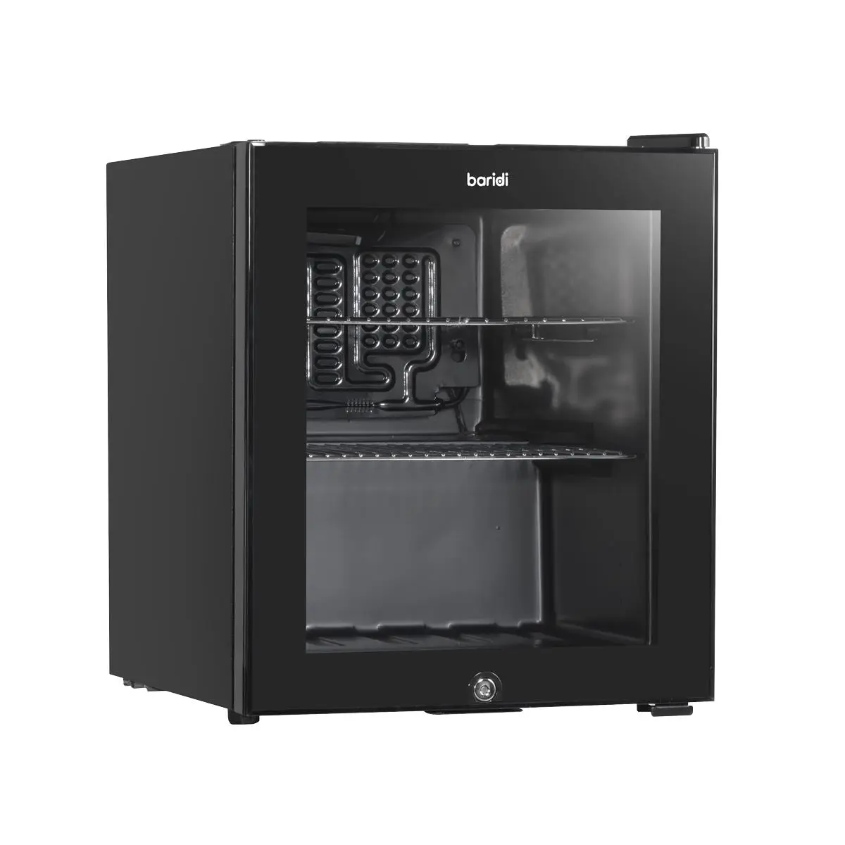 Baridi 50L Tabletop Beer & Drinks Mini Fridge with Light 3-10°C - Black & Glass - Image 5