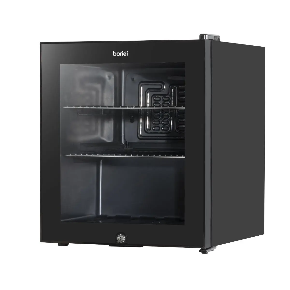 Baridi 50L Tabletop Beer & Drinks Mini Fridge with Light 3-10°C - Black & Glass - Image 6