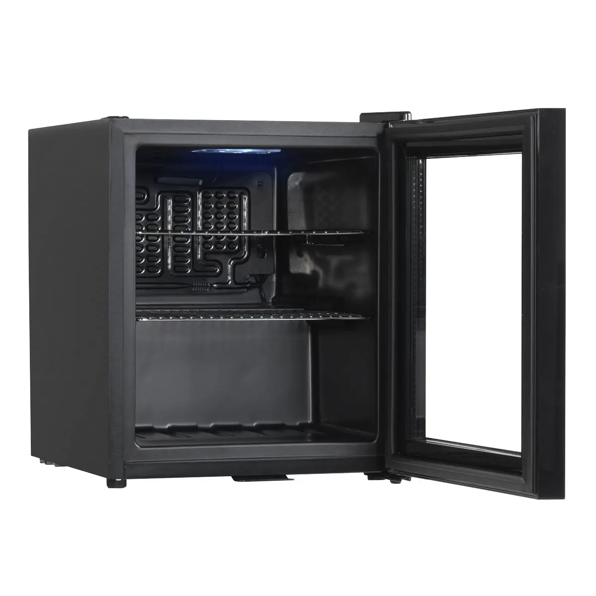 Baridi 50L Tabletop Beer & Drinks Mini Fridge with Light 3-10°C - Black & Glass - Image 7