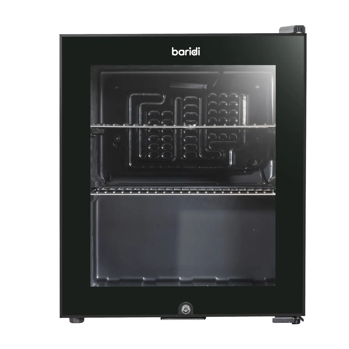 Baridi 50L Tabletop Beer & Drinks Mini Fridge with Light 3-10°C - Black & Glass - Image 9