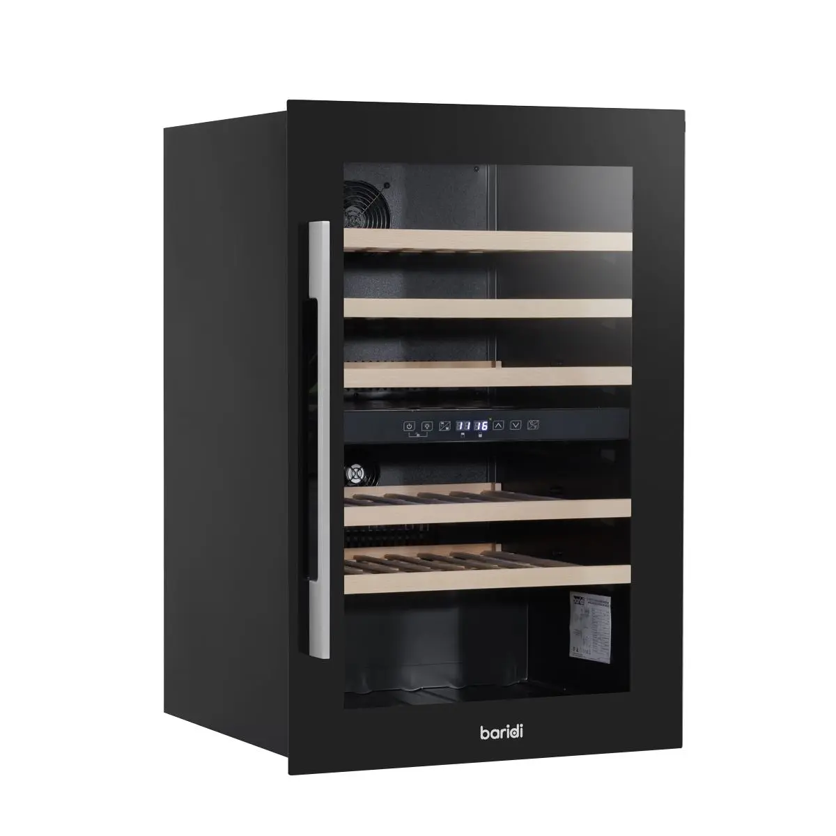 Baridi 57 Bottle Dual Zone Wine Fridge & Cooler 60cm - Image 4