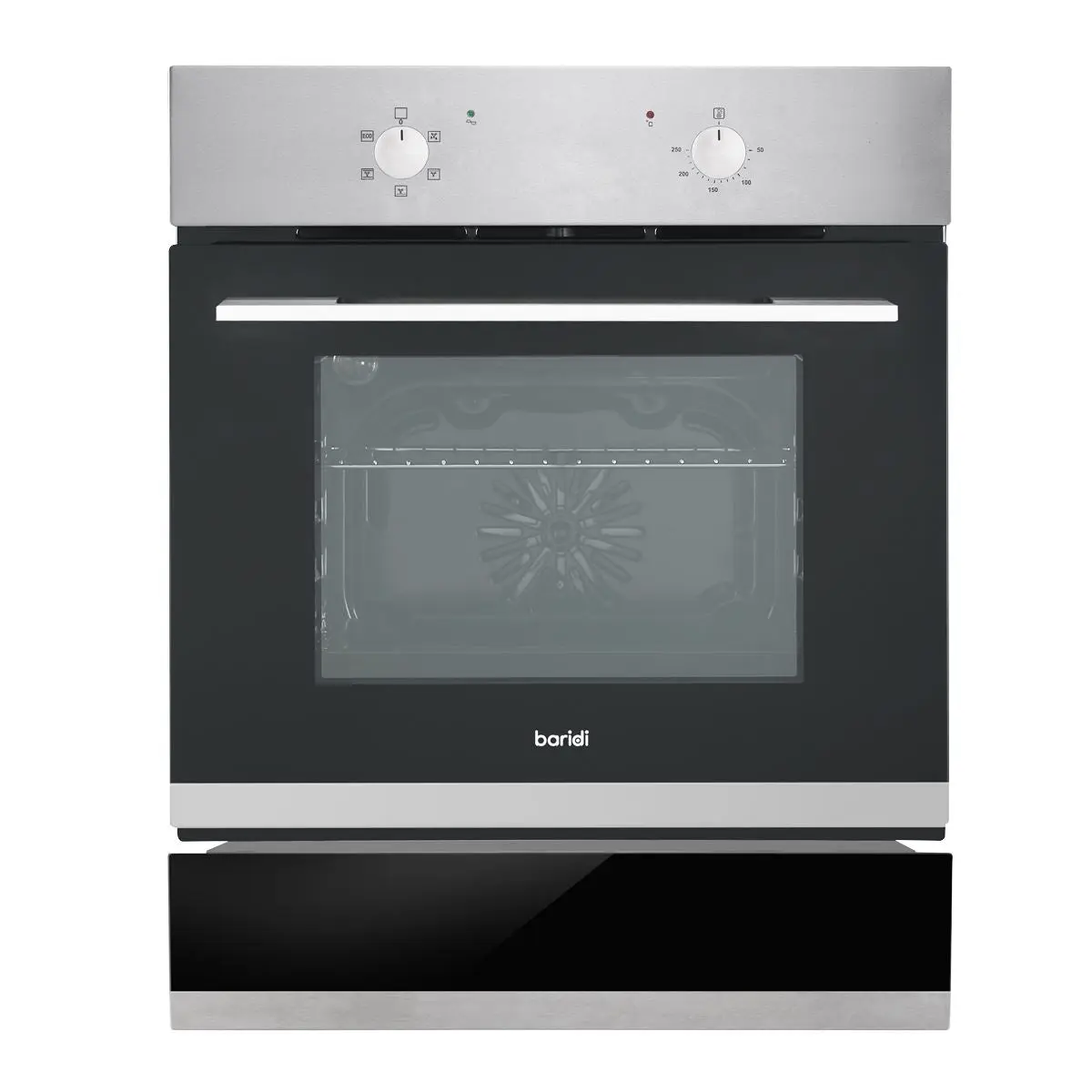 Baridi 60cm 4-Function Fan-Assisted Oven & 60cm Warming Drawer Bundle, Stainless Steel