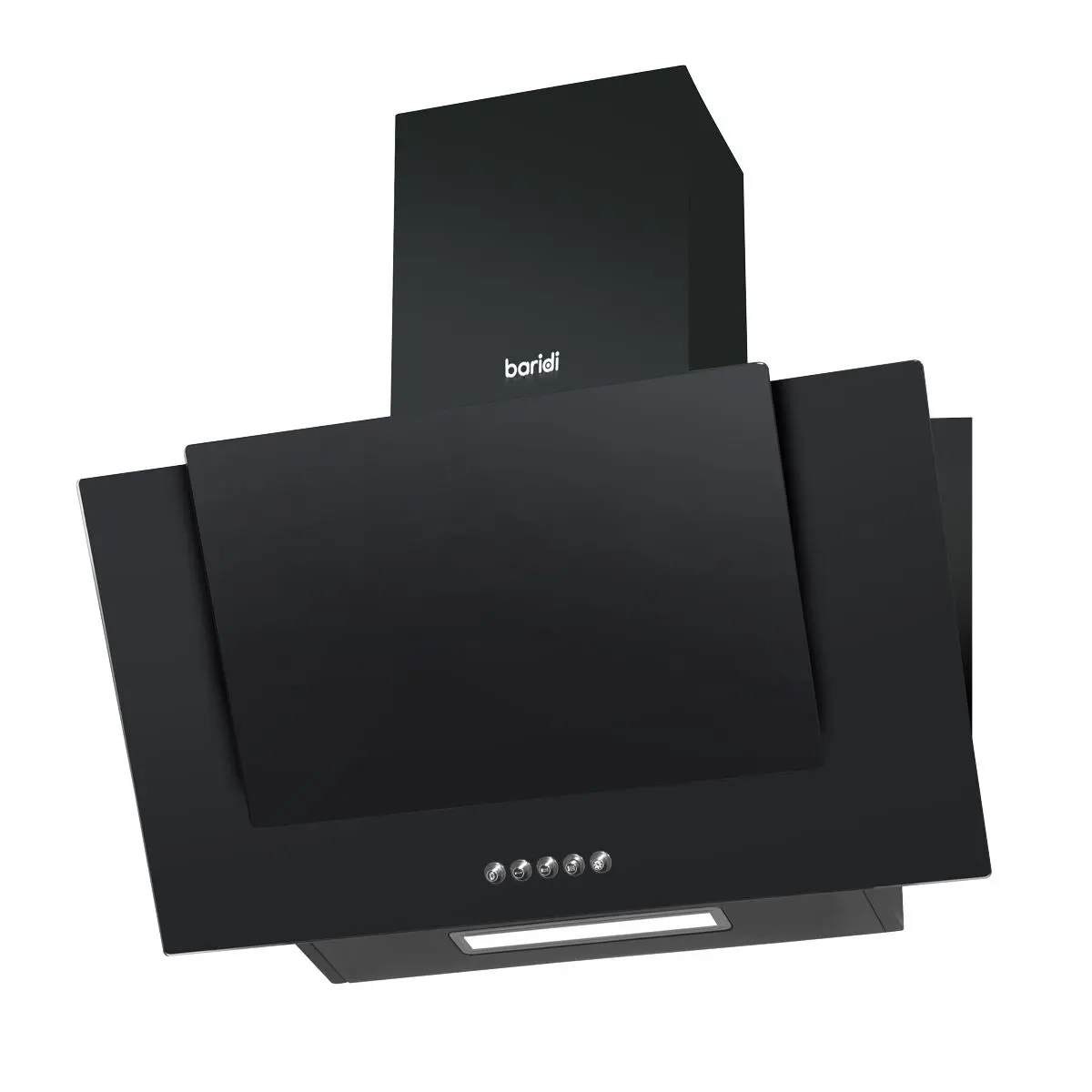 Baridi 60cm Angled Chimney Cooker Hood with Carbon Filters, LED Lamp, Energy Class B, Black Glass - Image 10