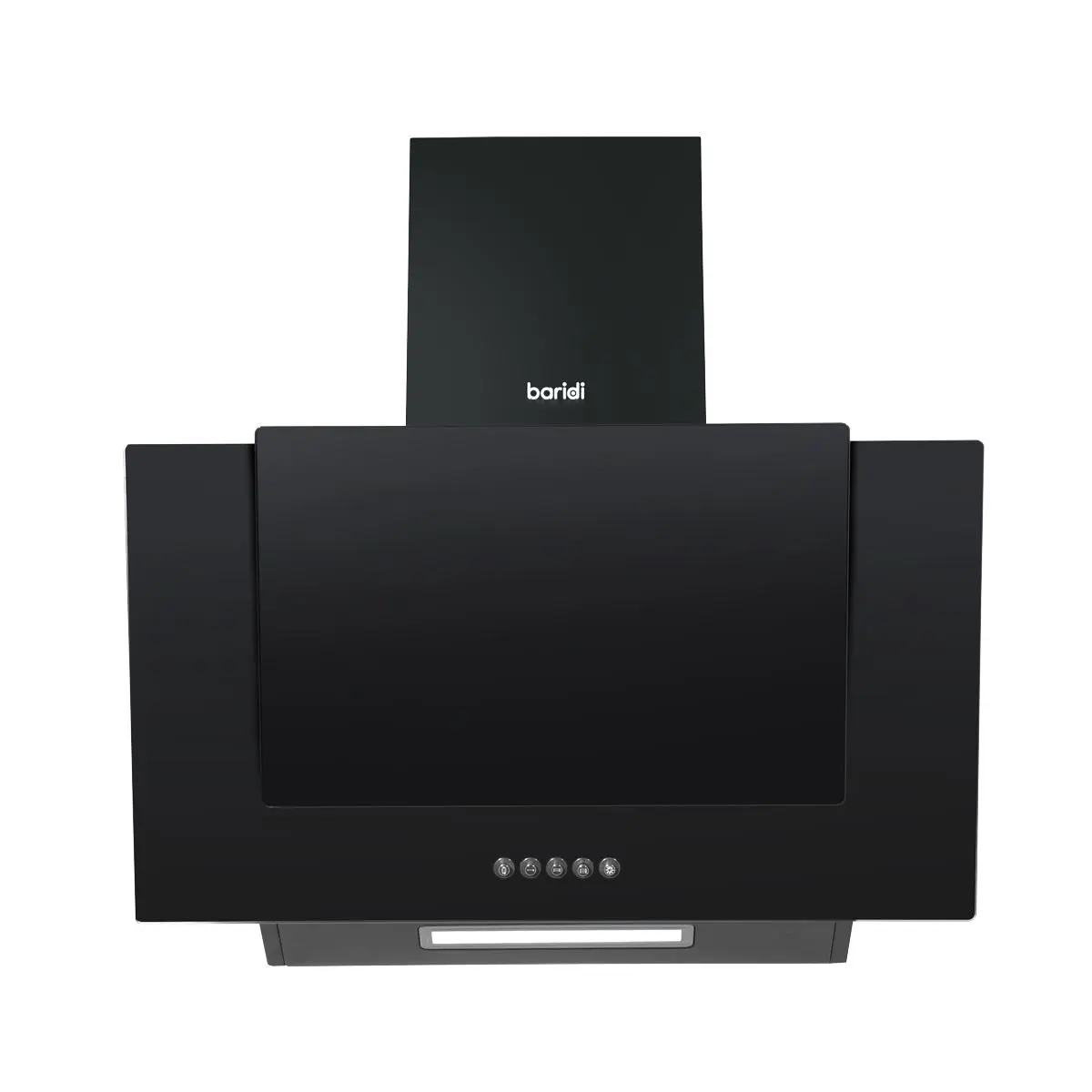 Baridi 60cm Angled Chimney Cooker Hood with Carbon Filters, LED Lamp, Energy Class B, Black Glass - Image 11