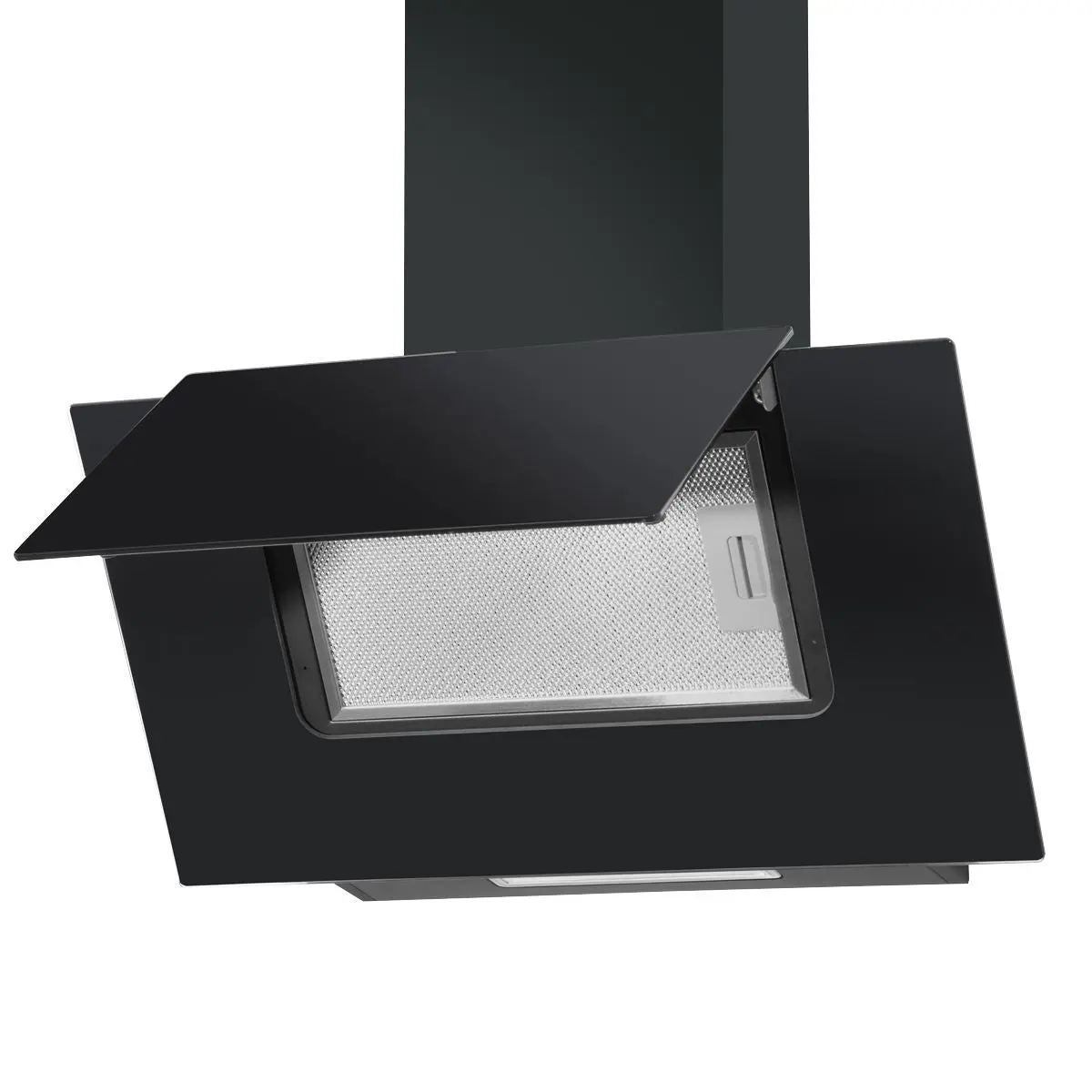 Baridi 60cm Angled Chimney Cooker Hood with Carbon Filters, LED Lamp, Energy Class B, Black Glass - Image 8