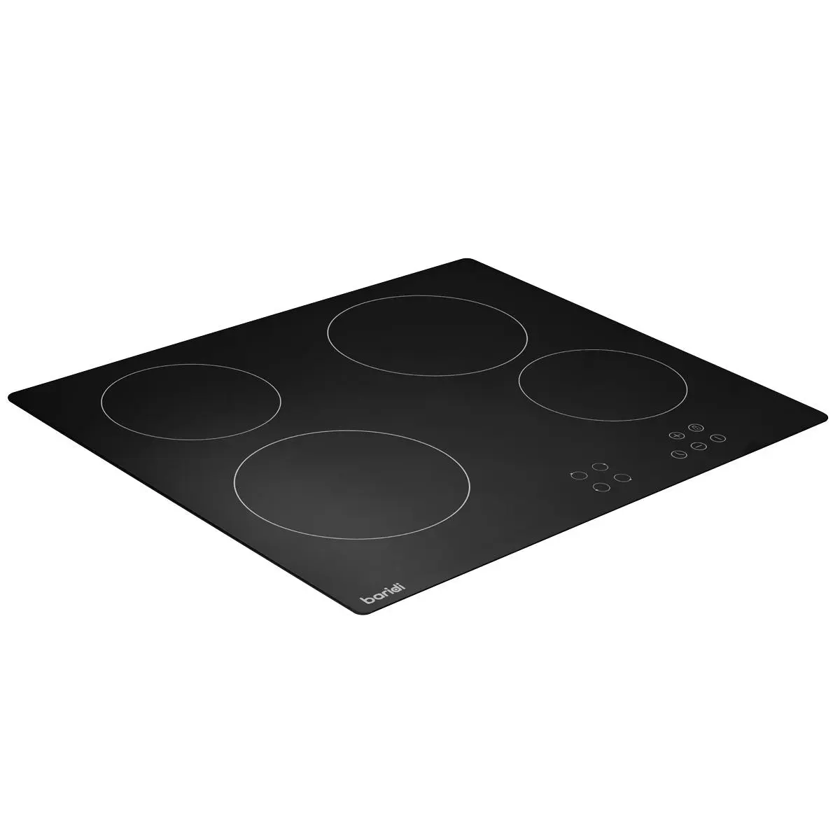 Baridi 60cm Built-In Ceramic Hob 4 Cooking Zones, Black Glass, 6000W with Touch Controls, Timer - Image 2