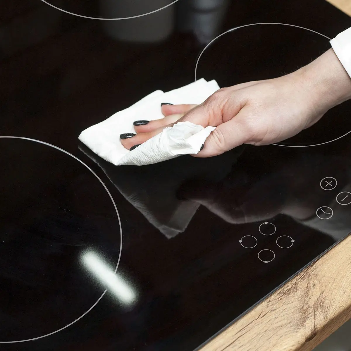 Baridi 60cm Built-In Ceramic Hob 4 Cooking Zones, Black Glass, 6000W with Touch Controls, Timer - Image 5