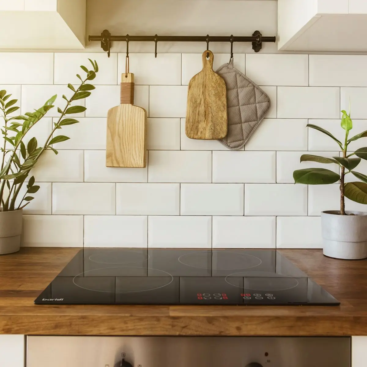 Baridi 60cm Built-In Ceramic Hob 4 Cooking Zones, Black Glass, 6000W with Touch Controls, Timer - Image 8