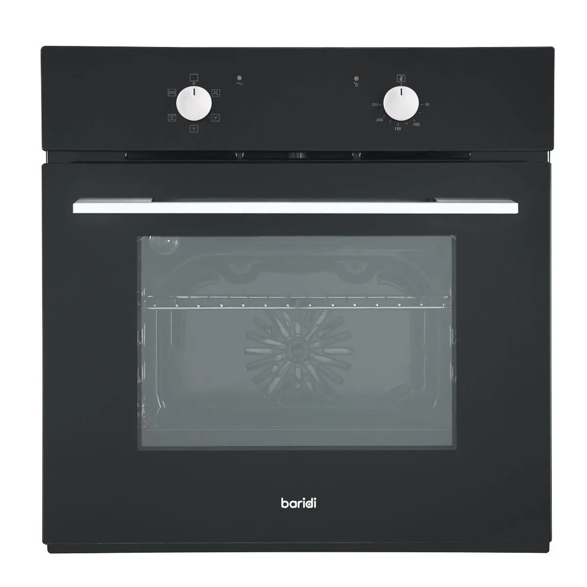 Baridi 60cm Built-In Five Function Fan Assisted Oven, 55L Capacity, Black - Image 4