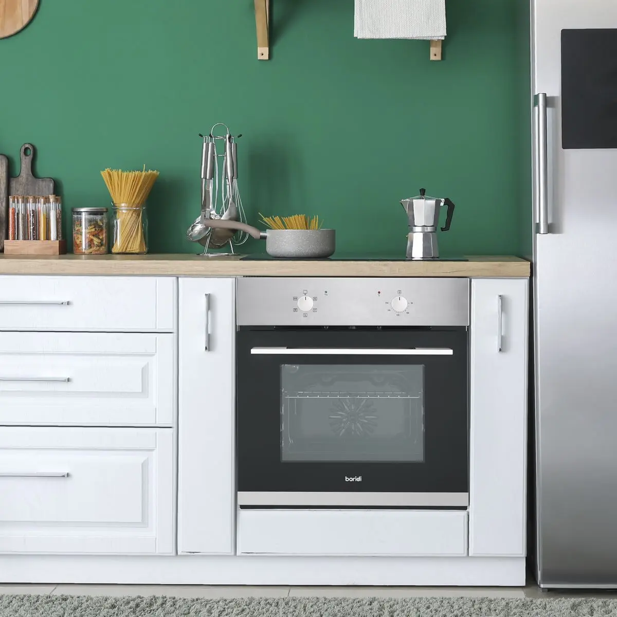 Baridi 60cm Built-In Five Function Fan Assisted Oven, 55L Capacity, Stainless Steel - Image 11