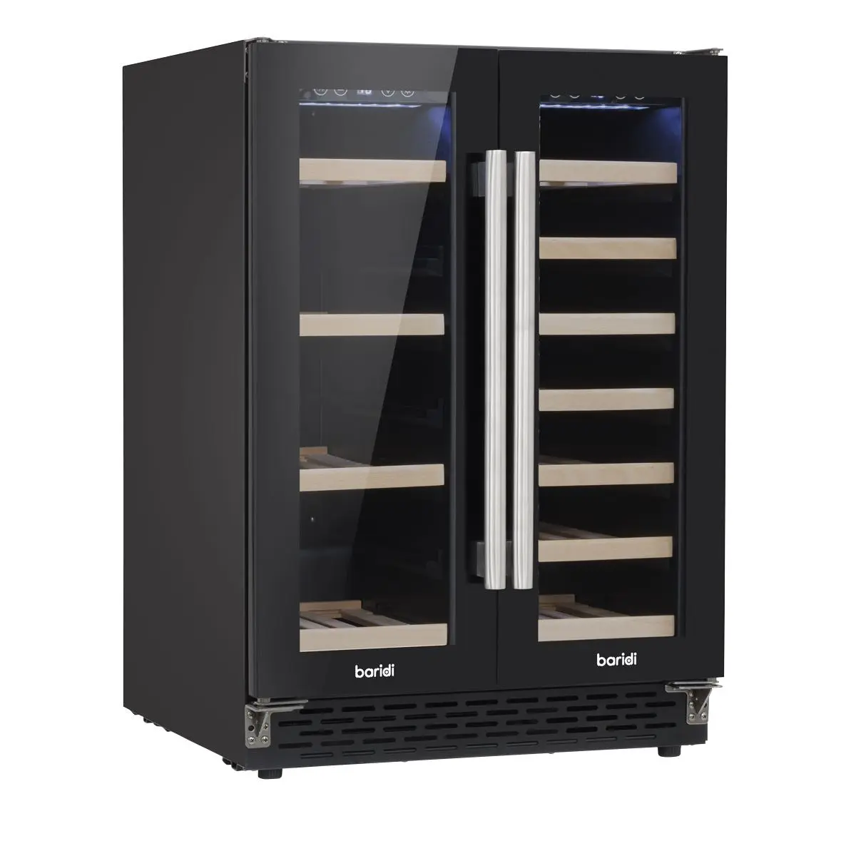 Baridi 60cm Dual Zone Wine Cooler and Drinks Fridge 40 Bottle/120 Can Built-In Under Counter/Freestanding Glass Fronted Bar Drinks Fridge Chiller - Image 8