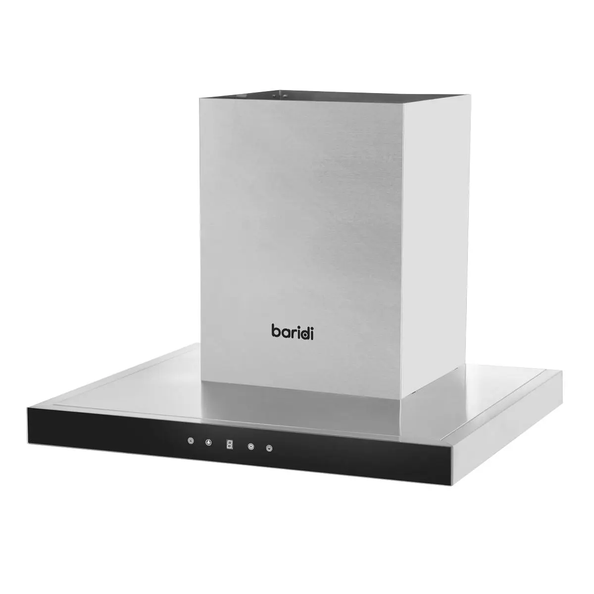 Baridi 60cm T-Shape Chimney Cooker Hood with Carbon Filters, Stainless Steel - Image 10