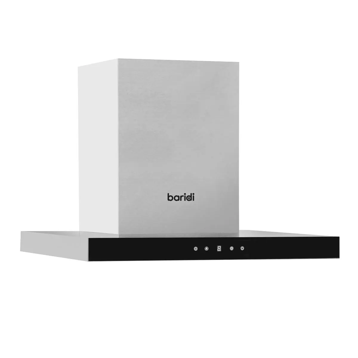 Baridi 60cm T-Shape Chimney Cooker Hood with Carbon Filters, Stainless Steel - Image 11