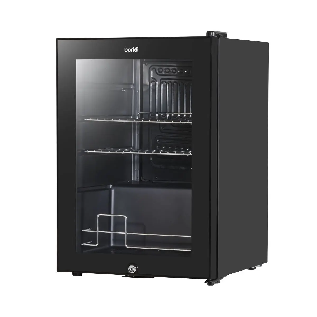 Baridi 60L Beer & Drinks Fridge with LED Light, Black and Glass Door - Image 9