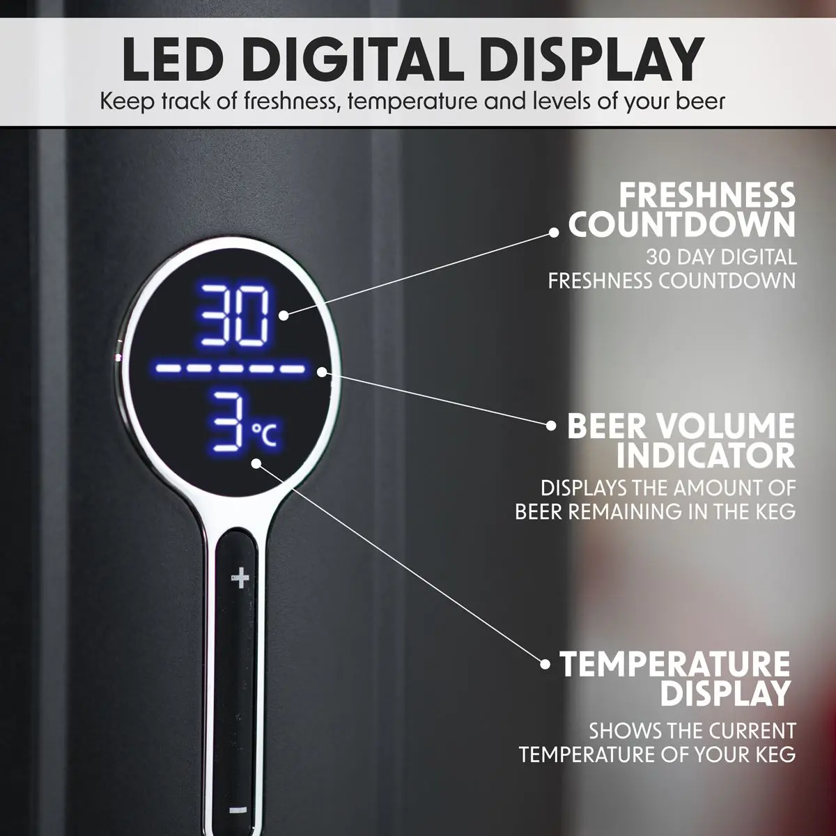 Baridi 6L Beer Keg Dispenser Tap with Electric Compressor and Integrated Cooling, No Gas Cartridges - DH115 - Image 8