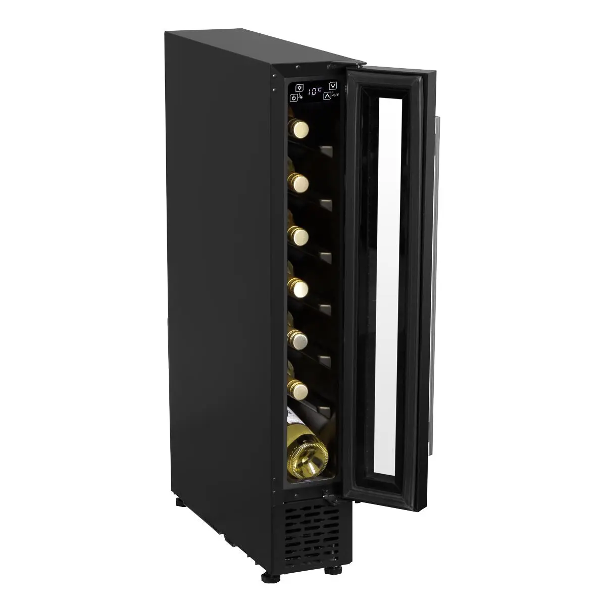 Baridi 7 Bottle 15cm Slim Wine Cooler with Digital Touchscreen Controls, Black - Image 12