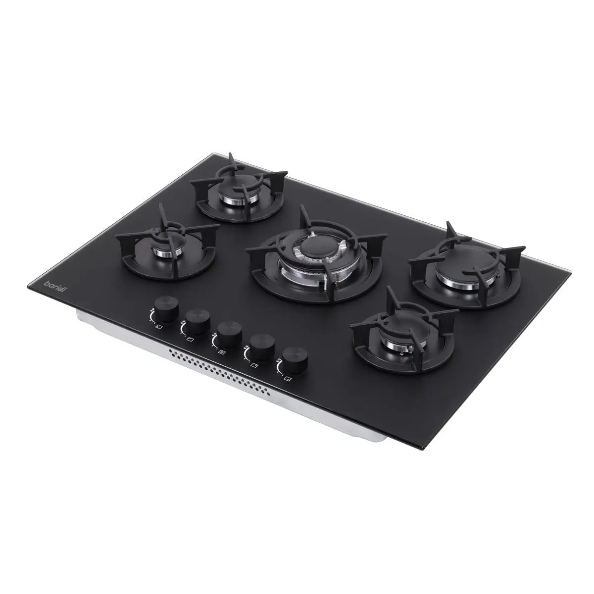 Baridi 70cm Gas Hob Matt Black Glass with 5 Burners, Cast Iron Supports & Auto Ignition 10.4kW - Image 12