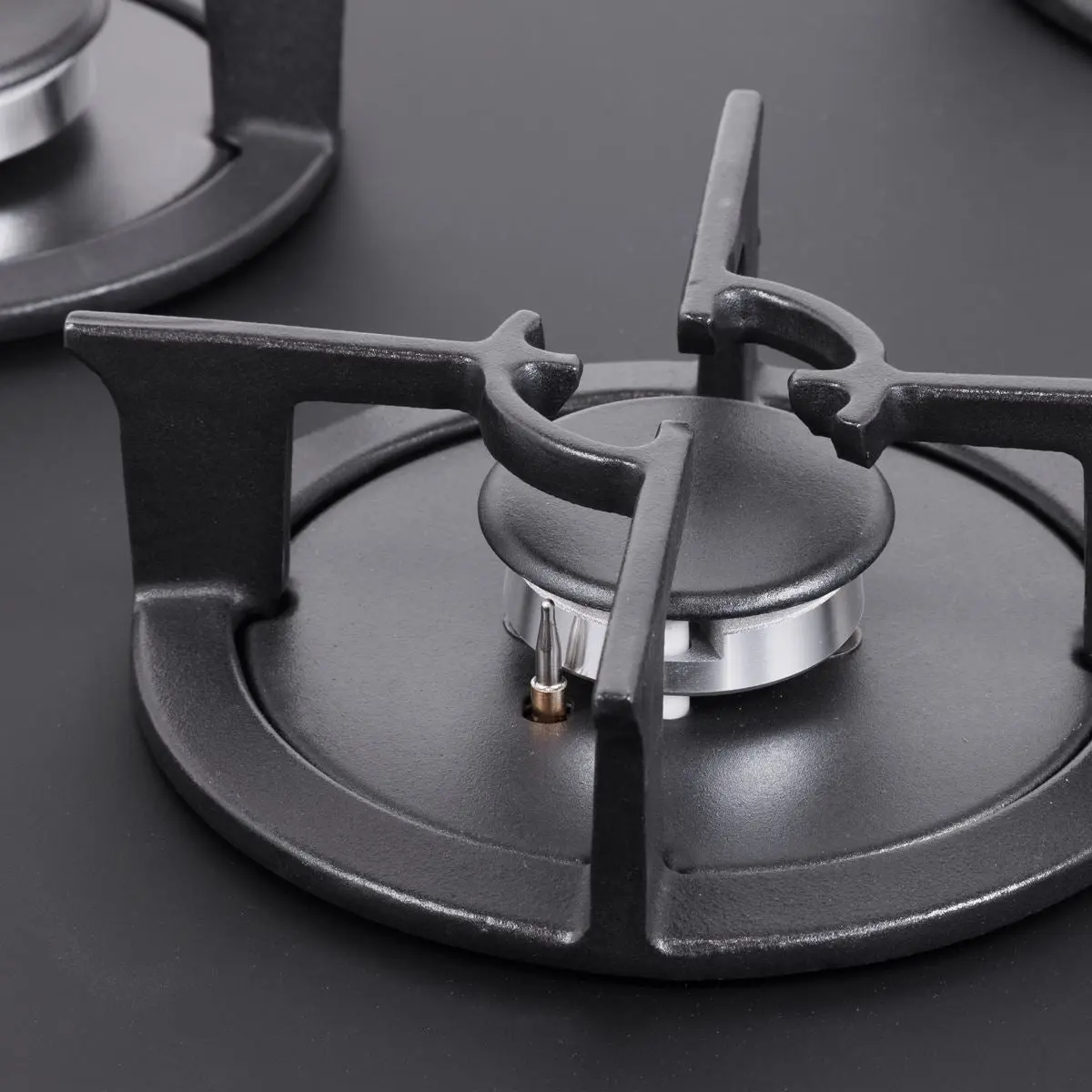 Baridi 70cm Gas Hob Matt Black Glass with 5 Burners, Cast Iron Supports & Auto Ignition 10.4kW - Image 6