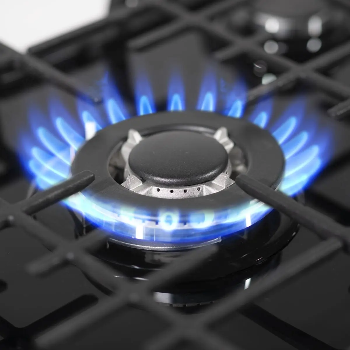 Baridi 70cm Gas on Glass Hob, 5 Burner and Cast Iron Pan Supports, Black Glass - Image 9